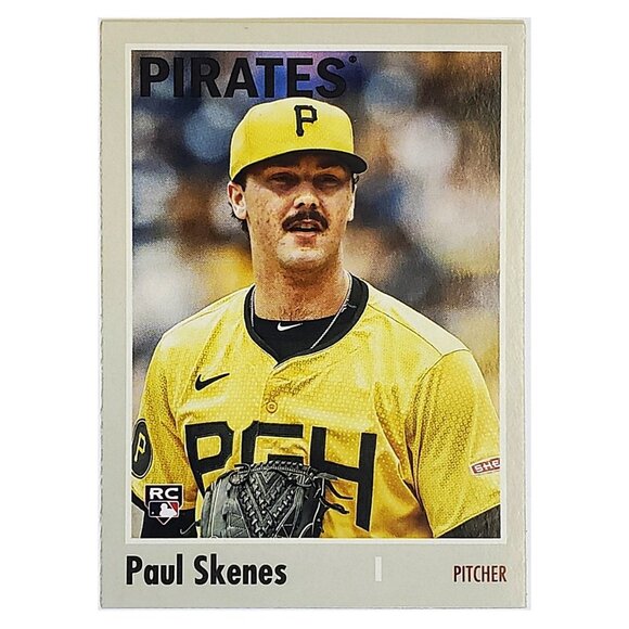 PAUL SKENES ROOKIE 2024 TOPPS ARCHIVES #200, PIRATES, ROY, 1970 DESIGN, CY, ROY! - Picture 3 of 3